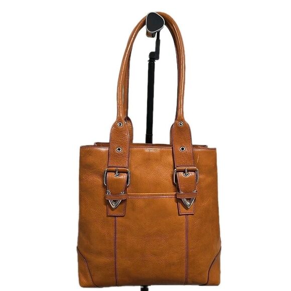 Wilsons Leather Vintage Shoulder Bag 100% Leather Brownish Orange Size Medium - Picture 1 of 14